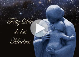 Tarjeta animada de Día de la madre. el amor de una madre