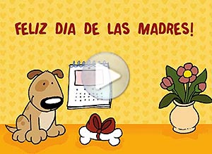 Tarjeta animada de Día de la madre. todos los das son tuyos, mam!