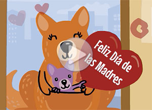 Día de la madre ecard. como no puedo saludarte en persona