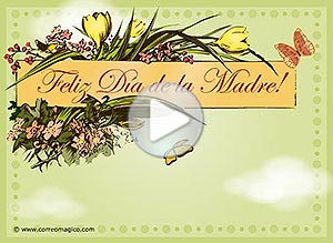 Tarjeta animada de Día de la madre. de tu hija