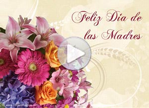Tarjeta animada de Día de la madre. agradezco que seas mi mam