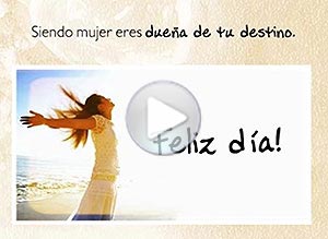 Tarjeta animada de Día de la mujer. eres duea de tu destino