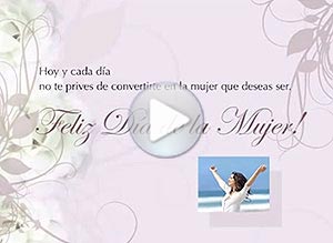 Tarjeta animada de Día de la mujer. no hay meta inalcanzable para ti