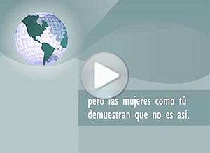 Día de la mujer ecard. es un mundo de hombres?