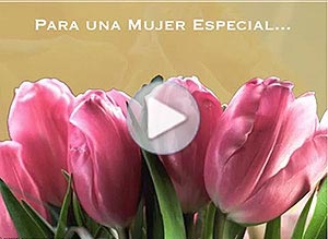 Tarjeta animada de Día de la mujer. para una mujer especial