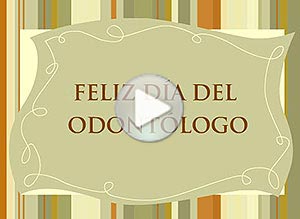 Tarjeta animada de Profesiones. Feliz Da del Odontlogo