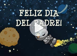 Tarjeta animada de Día del Padre. Al mejor pap del universo!