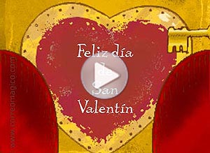 Tarjeta animada de San Valentín. tienes la llave a mi corazn
