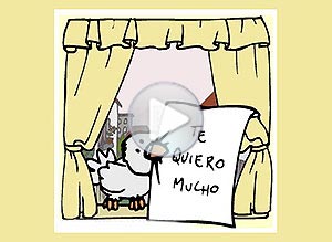 Tarjeta animada de Declaraciones. mensaje de amor