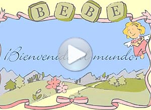 Bebes ecard. bienvenido, beb