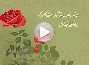 Tarjeta animada de Día de la madre. feliz da de las madres