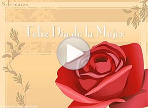 Tarjeta animada de Día de la mujer. Feliz da de la Mujer 