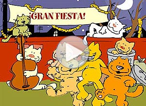 Tarjeta animada de Fiestas. No te pierdas la fiesta!