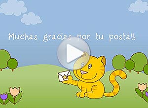 Gracias ecard. gracias por tu postal