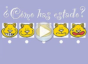 Tarjeta animada de Hola. cmo ests?