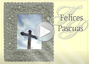 Tarjeta animada de Pascuas. la paz sea contigo