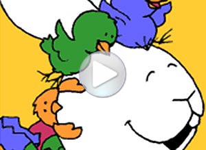 Pascuas ecard. sorpresas con plumas