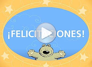Tarjeta animada de Felicitaciones. djame abrazarte