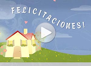 Tarjeta animada de Felicitaciones. Por tu nuevo hogar