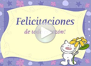 Felicitaciones ecard. de todo corazn