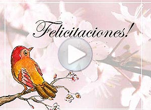 Tarjeta animada de Felicitaciones. me alegro mucho por ti