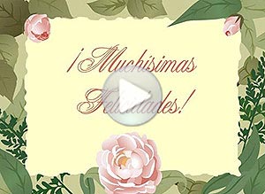 Tarjeta animada de Felicitaciones. muchsimas felicidades!