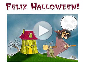 Halloween ecard. casa embrujada