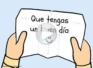 Tarjeta animada de Hola. aqu va todo mi cario