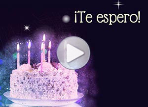 Tarjeta animada de Invitaciones. quiero celebrar contigo