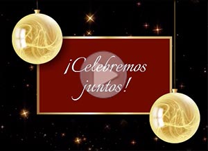 Tarjeta animada de Invitaciones. Reunin de fin de ao