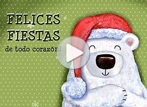 Tarjeta animada de Navidad. Un abrazo a la distancia