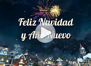 Tarjeta animada de Navidad. alegras y bellos momentos