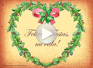 Tarjeta animada de Navidad. Por tu amor