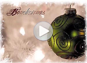 Tarjeta animada de Navidad. bendiciones