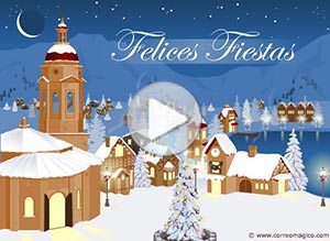 Tarjeta animada de Navidad. el amor que renace