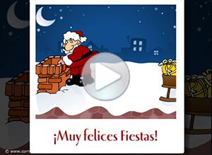 Tarjeta animada de Navidad. para volver a creer