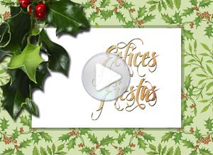 Navidad ecard. bendiciones y prosperidad
