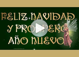 Tarjeta animada de Navidad. deseos de felicidad