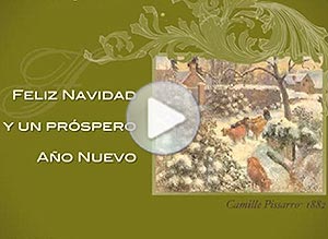 Tarjeta animada de Navidad. felices fiestas