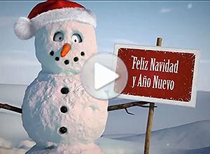 Tarjeta animada de Navidad. alegres sorpresas
