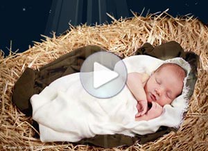 Tarjeta animada de Navidad. el amor naci en navidad