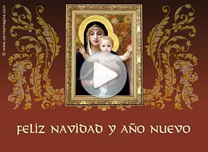 Tarjeta animada de Navidad. que el nio jess bendiga tu hogar