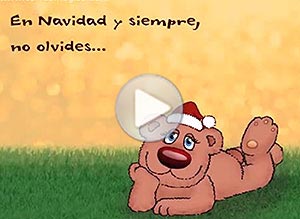 Tarjeta animada de Navidad. nunca te olvido
