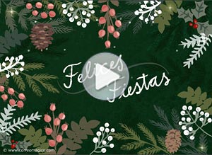Tarjeta animada de Navidad. felices fiestas