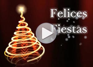 Tarjeta animada de Navidad. navidad luminosa