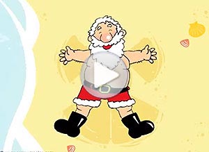 Tarjeta animada de Navidad. clidas fiestas