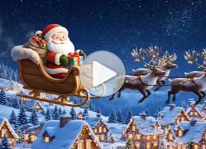 Tarjeta animada de Navidad. alegra navidea