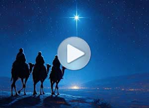 Tarjeta animada de Navidad. Que Su luz te ilumine