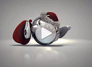 Tarjeta animada de Navidad. navidad futurista