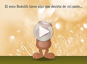 Tarjeta animada de Navidad. grata sorpresa